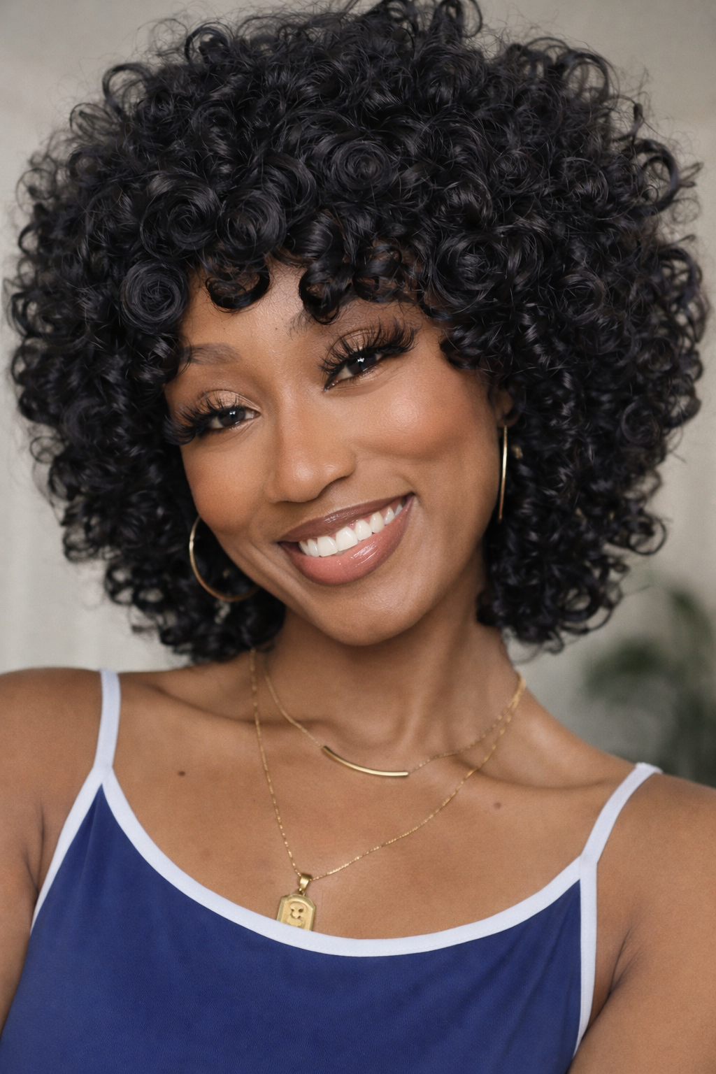 Midnight Curl - Wig Glueless Bouclés